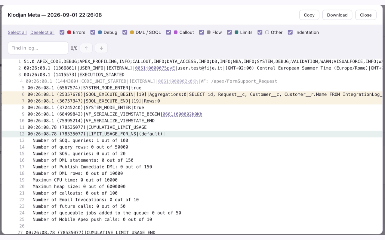 Log viewer